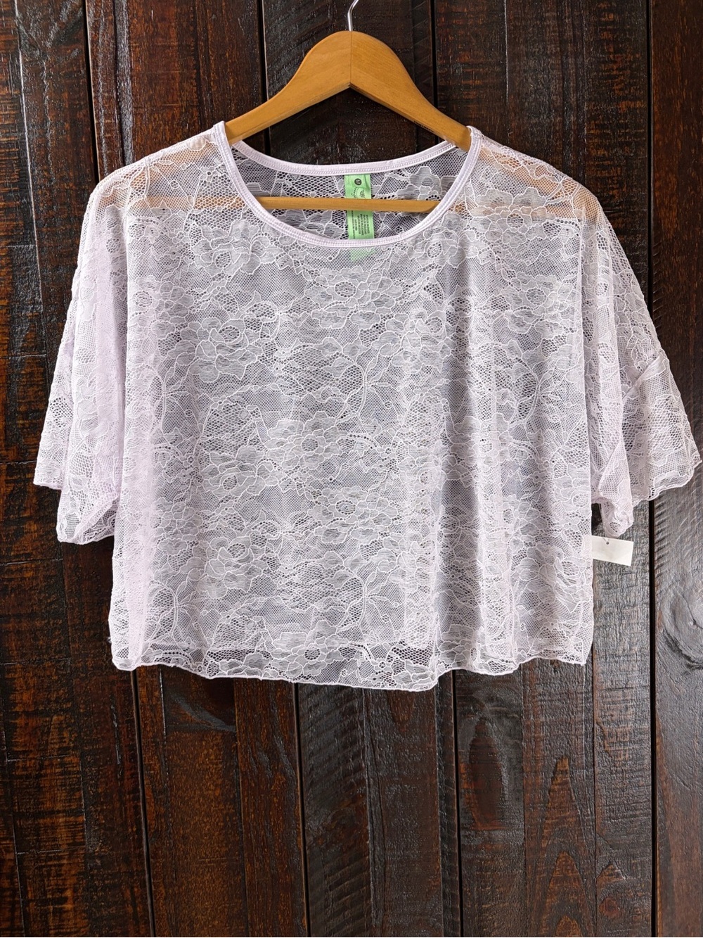 Honeydew Light Lavender Lace Top